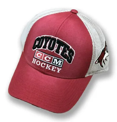 $15.49 • Buy Arizona Coyotes CCM Flex Brim Structured Snapback Mesh Hat Cap White & Red NHL