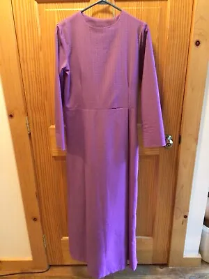 Amish Mennonite Hand Made Ladies L/S 3pc Plum Dress B37 EUC Plain Clothing • $14.99