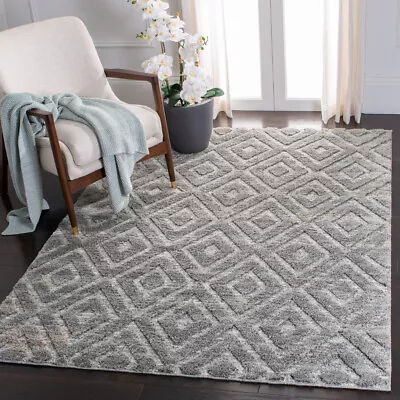 SAFAVIEH Martha Stewart Shag MSR0782H Dark Grey/ Lt Grey Rug • $87.99