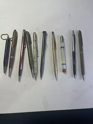 Vintage Lot Of 10 Mechanical Pencils/pens/bullet Pencil-cross Arnold++++ • $19.95