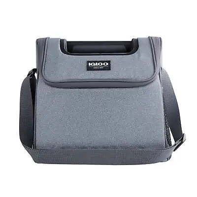 Igloo Laguna Gripper Soft Sided 18 Can Cooler Gray Twill With Ibiza Blue • $21.78