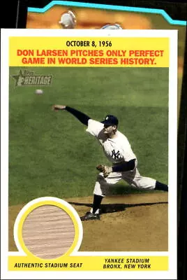 2005 Topps Heritage #FR-DL Don Larsen Flashbacks Seat Relics • $25