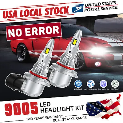 2Pcs 9005(HB3) LED Headlight High Beam 30000LM 6000K CANbus For Dodge Viper Dart • $18.99