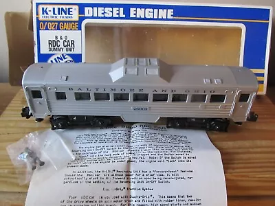 K-Line K-26003 BALTIMORE & OHIO DUMMY UNIT RDC CAR  0/027 Gauge Original Box • $29.95