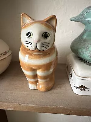 Quail Pottery Seated Cat Figurine 'Mousse' Q • £5