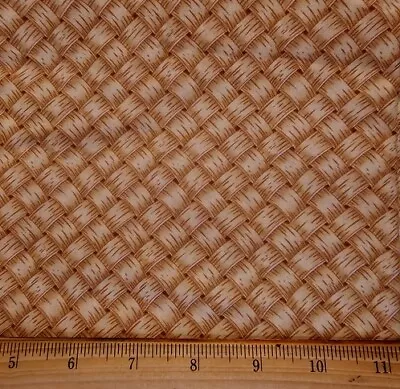 DEBBIE MUMM Fabric - Tan Basketweave - By The HALF Yard • $4.95