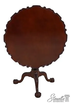 L57373EC: KINDEL Winterthur Collection Mahogany Philadelphia Tilt Top Table • $4295