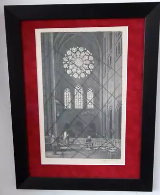 T. F. Simon Tavik Frantisek Inside The Cathedral Of Chartres Etching 1926 • $550