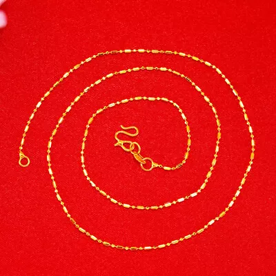 Vietnam Golden Ripple Clavicular Chain Necklace Jewelry Gifts • $0.01