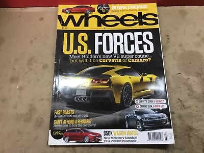 Wheels Magazine 2015 July Corvette Camaro Plus Wagon Wars Mondeo Mazda 6 C4 • $5.50