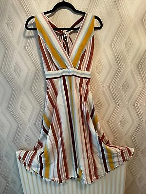 Zara Trf White Striped Maxi Dress M BNWoT • £29.99