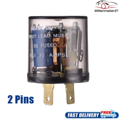 $6.99 • Buy 12V 2-Pin Variable Car LED Turn Signal Light Flasher Blinker Relay EF32 20 Amps