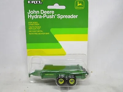 Ertl 1/64 Scale John Deere Tractor Implement Hydra-Push Spreader Diecast NIP 574 • $10