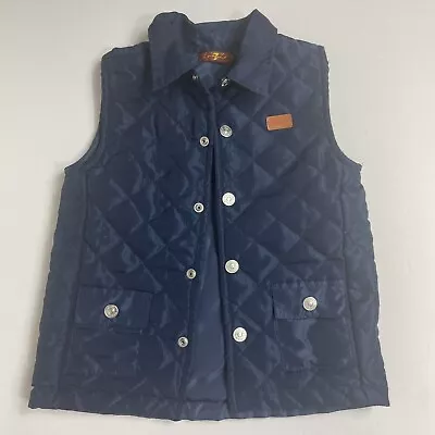 7 For All Mankind Boy's Vest Toddler Size 3T Blue Quilted Vest Jacket • $14.13