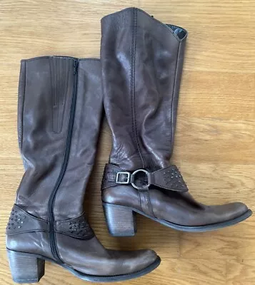 Gabor Brown Leather Boots -  Size UK 8 • £5.99