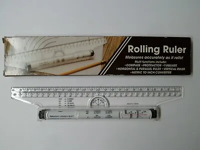 Vtg Rolling Ruler Metric To Inch Engineer Artist Measure With Box Vintage • $9.95