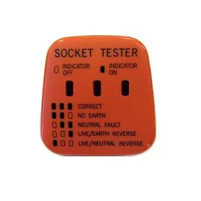 New Mains Socket Tester 240v Polarity Test / 3 Pin Plug House Electrical Wiring • £7.89