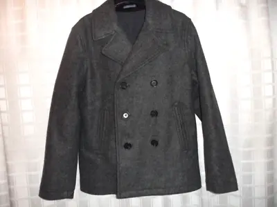 NWT Old Navy Men's Wool Blend Pea Coat Peacoat Double Breasted Gray Size M New • $76