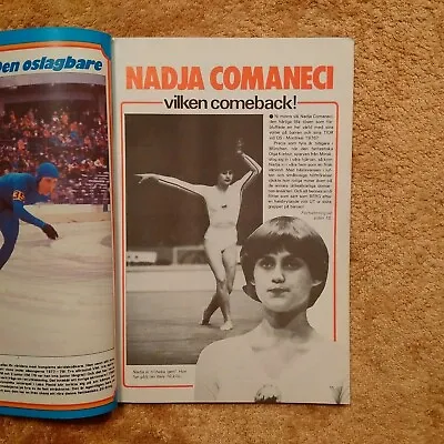 NADIA COMANECI 1980 2 Pages: Article + 4 Photos Bjorn BORG Joe MCENROE CAULKINS • $9.99