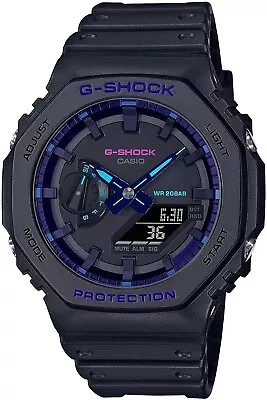 New Casio G-Shock GA2100VB-1A Virtual Reality Casioak Blue Violet Ana-Digi Watch • $57.69