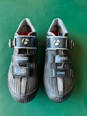 Bontrager Race Road Black Inform Cycling Shoes With Cleats Us 10 Uk 9 • $49.99