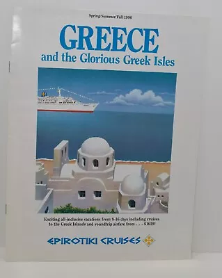 Greece And The Glorious Greek Isles Epirotiki Cruises Vintage Travel Brochure • $19.95