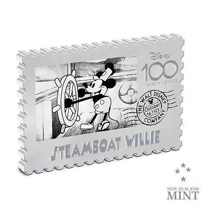 2023 Niue Disney 100th Anniversary Steamboat Willie Stamp Coin 1 Oz .999 Silver • $139.99