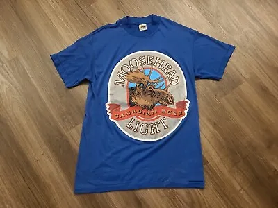 Vintage 90s - Moosehead Canadian Lager Beer Shirt - Size L - Single Stitch • $19.99