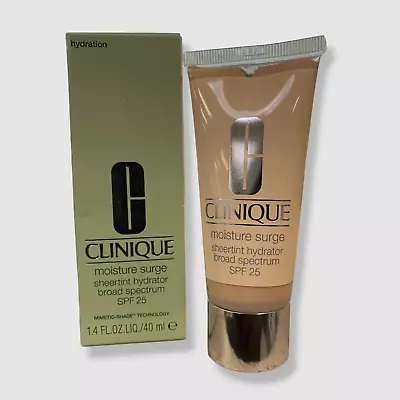 $44 CLINIQUE Surge Sheertint Hydrator Broad Spectrum Spf 25 Tinted Moisturizer • $14.38