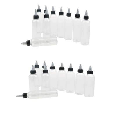 £17.77 • Buy 20 Pieces Clear Plastic Bottles, 120ml, Condiment Squirt Bottles With Nozzle