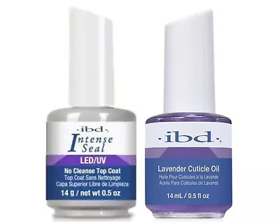 IBD - LED/UV Intense Seal & Lavender Cuticle Oil - Combo Pack 0.5 Oz Each • $16.98