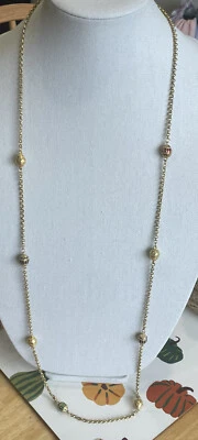 $10 • Buy Vintage Joan Rivers Faberge Egg Necklace Blue Gold Green Red Burgundy
