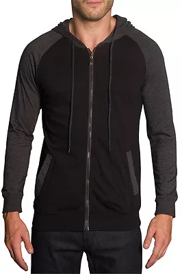 Victorious Men's Raglan Light Weight Zip Down Hoodie Fitness Sweater-TH864-A4G • $19.99