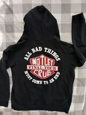 Motley Crue Hoodie Sweatshirt  Final Tour All Bad Things Large • $50