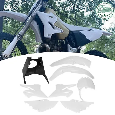 For 2002-2014 Yamaha YZ125 YZ250 2018 Style Restyle Plastic Kit Set White Black • $99