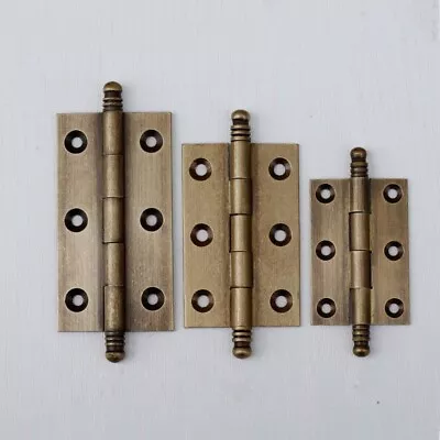 4pcsXDecorative Antique Brass Cabinet Hinges Cupboard Door Butt Hinges Vintage • $13.99