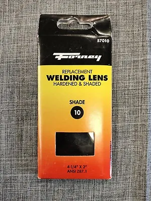 Vintage Forney Replacement Welding Lens Hardened & Shaded (10) 4.25 X2  #57010 • $8