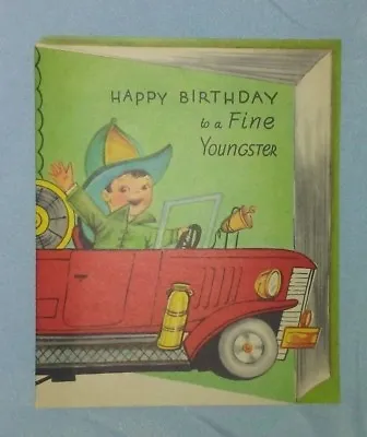 Vintage Unused Birthday Boy Fireman Greeting Card  • $12