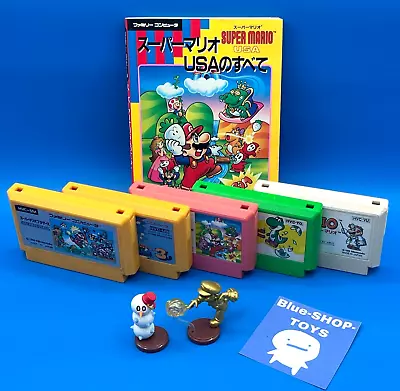 Lot 8 Super Mario Bros 1 3 USA Yoshi + Guide BOOK + Doll  Famicom Nintendo Japan • $39.99