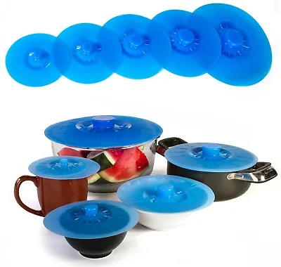 $19.99 • Buy Kitchen + Home Silicone Pan Lids - Set Of 5 Food Saver Covers