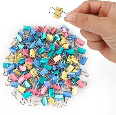 120 Pack Mini Binder Clips Color Binder Clips Small Paper Clips 15mm 5/8 Inch. • $15.86