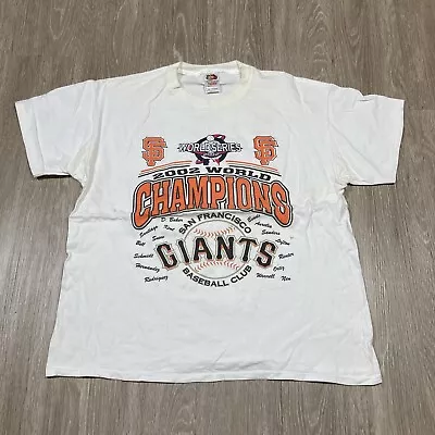 Vintage Giants Shirt XL 90s 00s San Francisco MLB World Champions Game-day Tee • $19.49