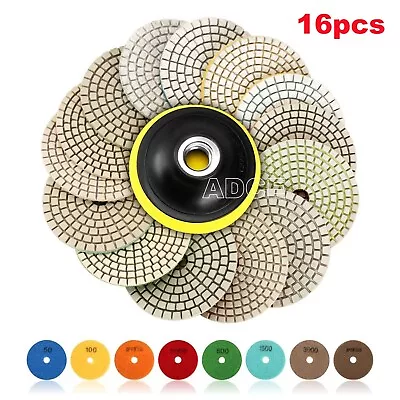 4INCH Diamond Wet Polishing Pads Polisher Wheel Disc For Granite Stone Concrete • $42