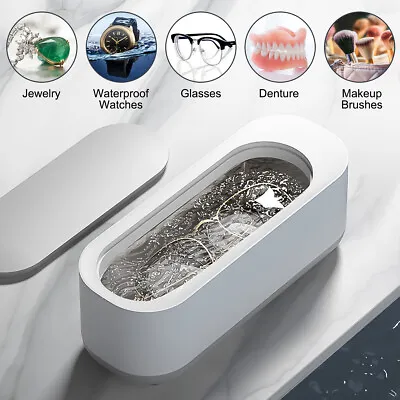 Ultrasonic Jewelry Cleaner Denture Glass Watch Ring Bath Tank Cleaning Machine • $8.59