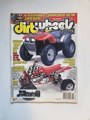 Vintage Oct 1996 Dirt Wheels ATV Magazine Honda Yamaha Suzuki Kawasaki Polaris • $40