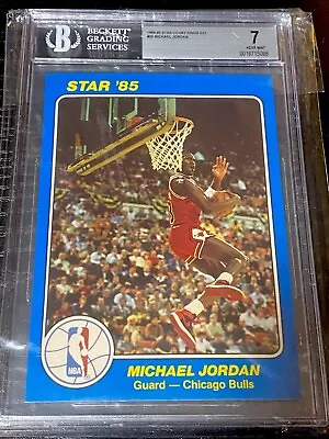 1984-85 Star Court Kings 5x7 #26 Michael Jordan Rookie RC BGS 7- BEAUTIFUL FRONT • $4500