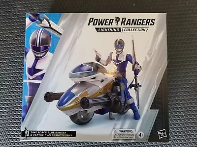 Power Rangers Hasbro MMPR Lightning Collection Time Force Blue Ranger Vector • $12.99