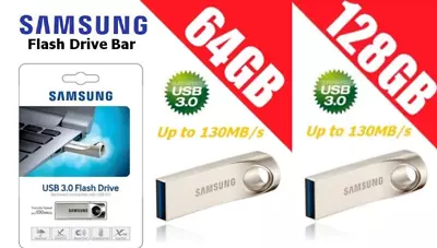 Samsung 64GB 128GB 256G USB 3.0 Flash Drive Bar Memory Stick Keyring 130MB/S A1+ • $54.99