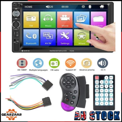7 Inch Double 2 DIN Head Unit Car MP5 Player Bluetooth Touch Screen Stereo Radio • $38.99