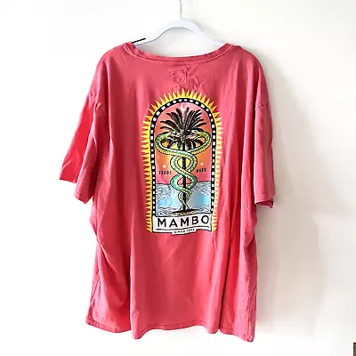 Mambo Smart Arts Apparel T-shirt Size 7XL Mens Surfing Back Graphic Tee Coral • $24.95